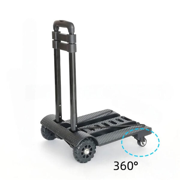 عربة خفيفة الوزن وقابلة للطي ذات عجلتين مع حبال مرنة