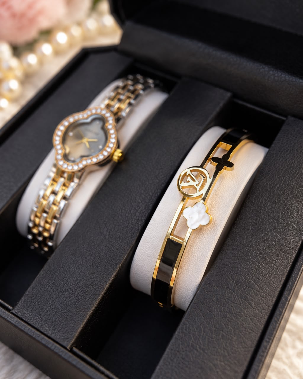Montre +braclet+boite (inoxydable)-black