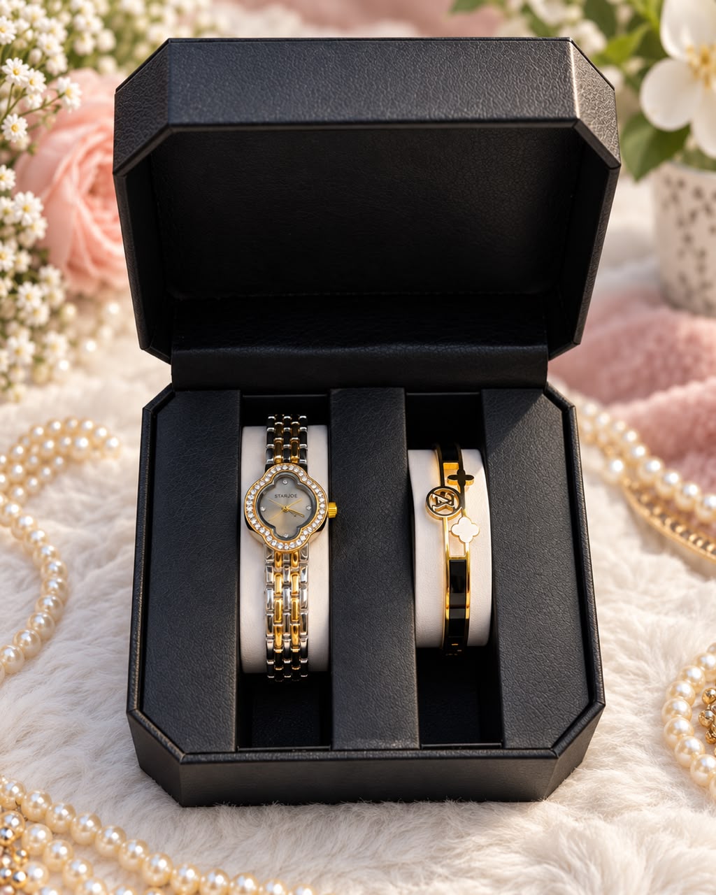Montre +braclet+boite (inoxydable)-black