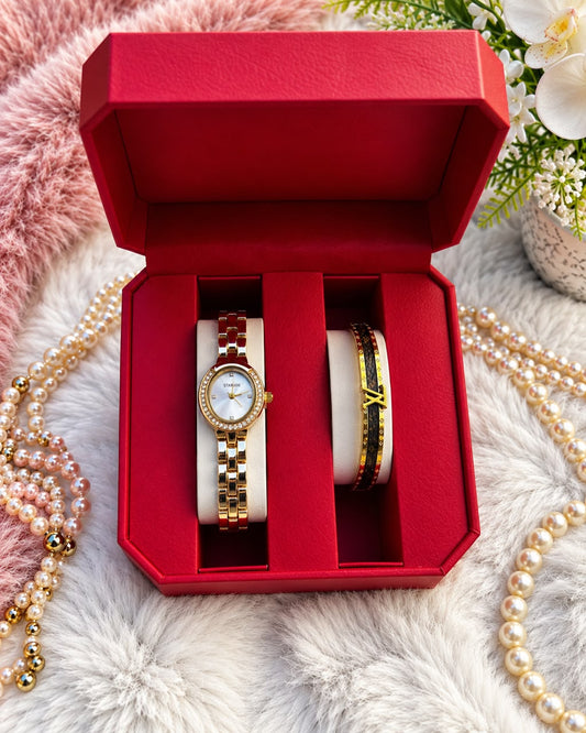 Montre +braclet+boite (inoxydable)-red